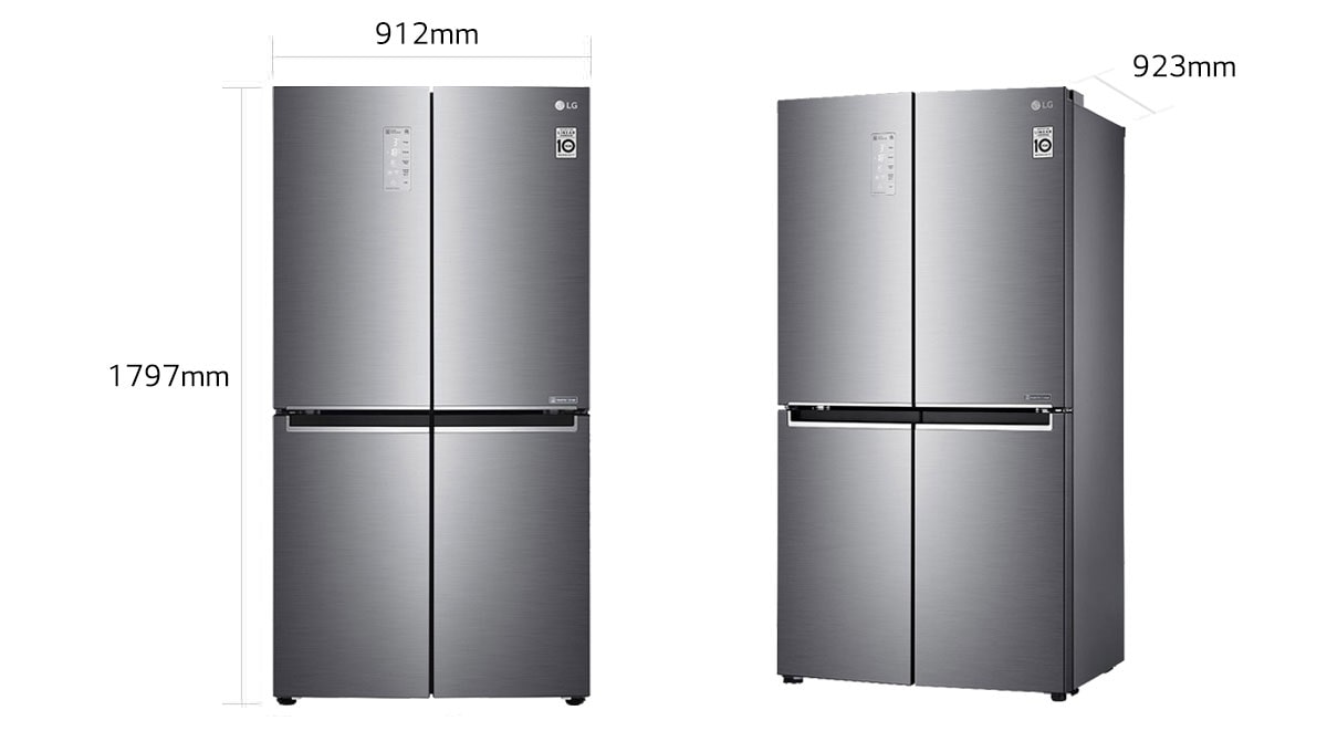 LG  GR-B34FTLHL Réfrigérateur 4 portes – Inox – Radia Electro