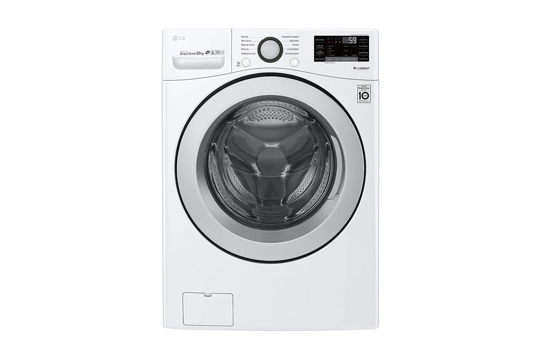 LG Lavadora Smart Carga Frontal 6 Motion DD con Motor Inverter Direct Drive, con SmartThinQ™ 22 Kg color Blanca Compatible con LG TWINWash™ Mini, WM22WV26