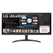 LG Monitor 34'' 21:9 UltraWide™ Full HD IPS con AMD FreeSync™, front view, 34WP500-B, thumbnail 1
