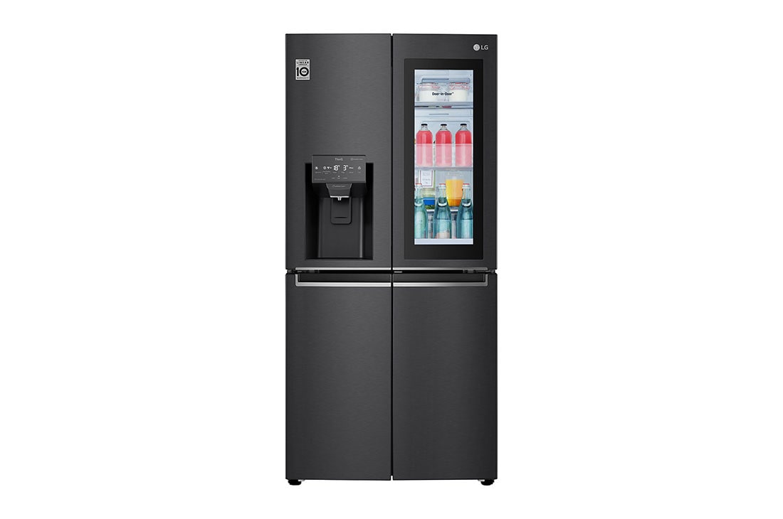 LG Refrigerador French Door LG Instaview™ Door-in-Door Inteligente 18 pies cúbicos - Acero Negro Mate con Despachador de Agua y Hielos  | LINEAR INVERTER, LM57SXTN, LM57SXTN