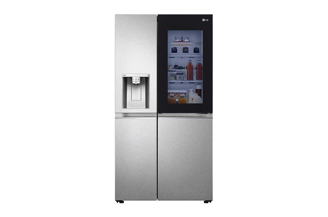 LG Refrigerador Duplex LG Instaview™ Door-in-Door Inteligente LG ThinQ™ 27 pies cúbicos - Acero Inoxidable con Despachador de Agua y Hielos | LINEAR INVERTER, front light on food view, VS27XCS