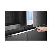 LG Refrigerador Duplex Door-in-Door Inteligente 22 pies cúbicos - Negro Mate con Despachador de Agua y Hielos  | LINEAR INVERTER, front right open view, VS22JNT, thumbnail 14