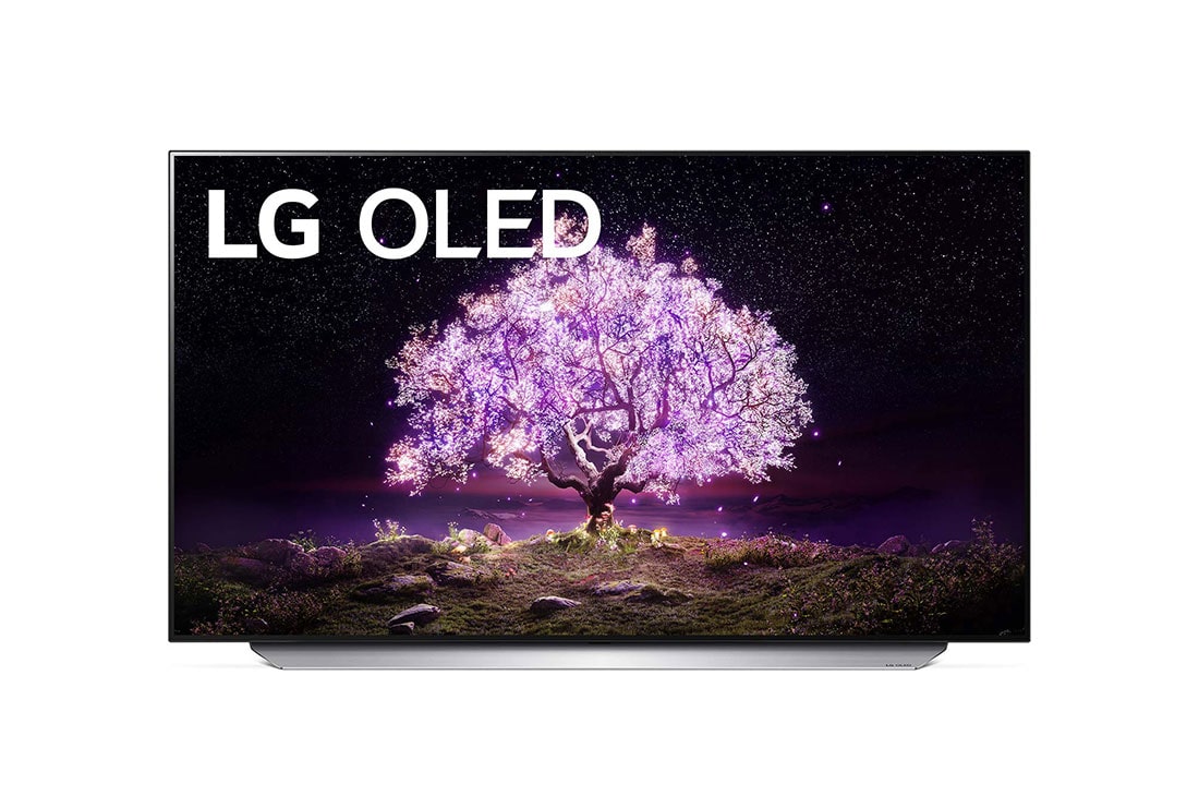 LG Pantalla LG OLED 55'' C1 4K Smart TV con ThinQ AI, vista frontal, OLED55C1PSA