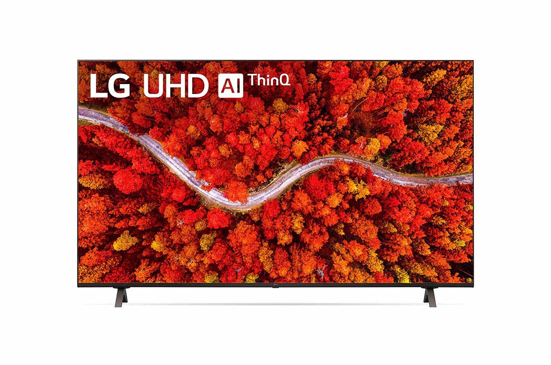 LG Pantalla LG UHD AI ThinQ 65'' UP80 4K Smart TV, front view with infill image, 65UP8050PSB