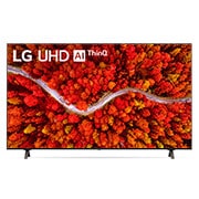 LG Pantalla LG UHD AI ThinQ 65'' UP80 4K Smart TV, front view with infill image, 65UP8050PSB, thumbnail 1