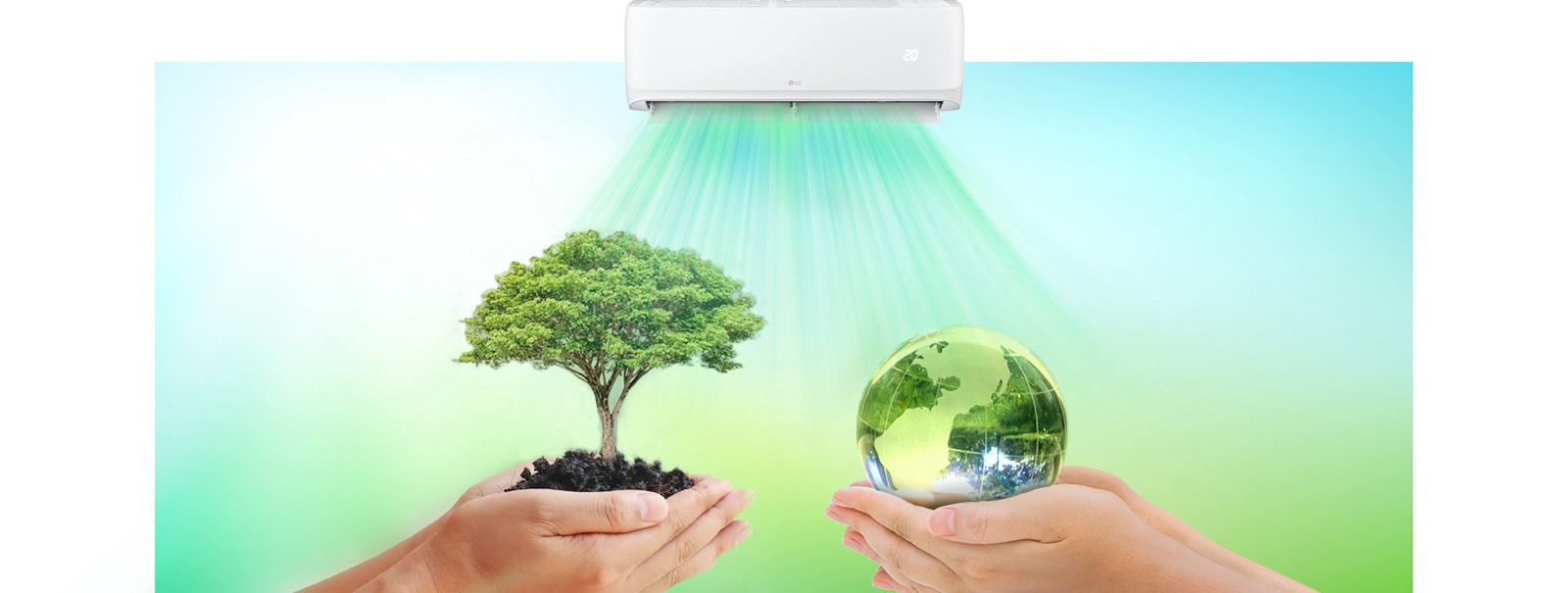 The air conditioner is operating with Eco-Friendly R32 Refrigerant.