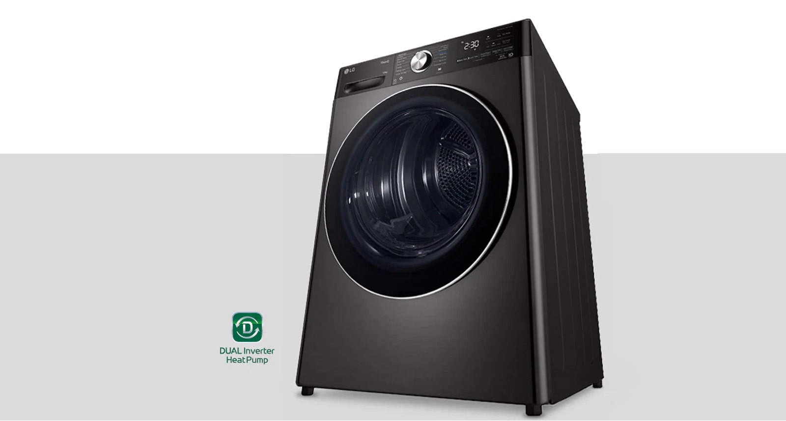 DUAL Inverter Heat Pump™ Dryer product image with logo