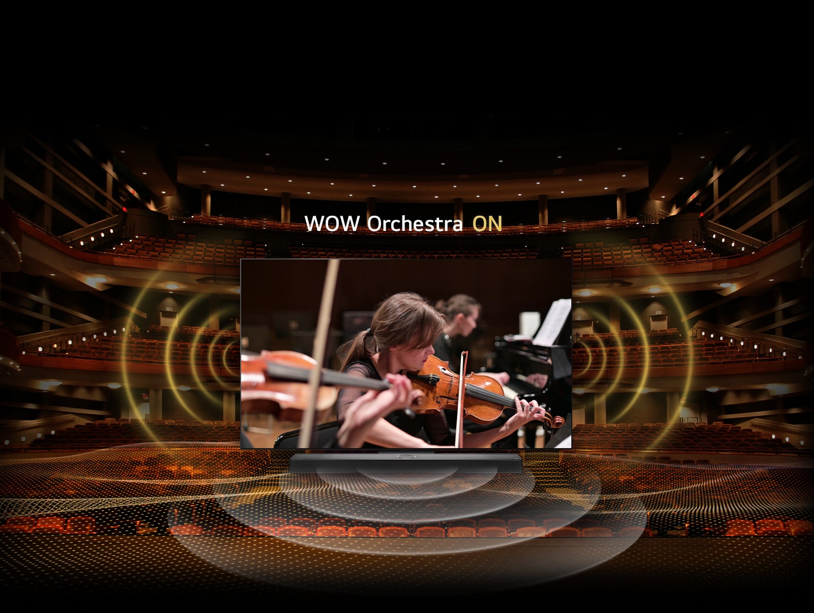 A sound effect is displayed with the Wow orchestra function activated.