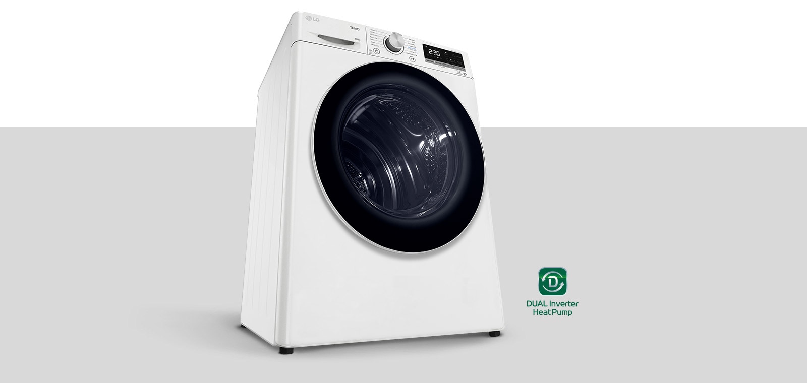 DUAL Inverter Heat Pump™ Dryer product image with logo