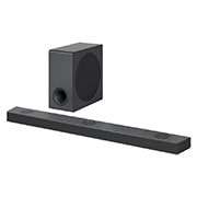 LG S90QY 570W 5.1.3ch High Res Audio Sound Bar with Dolby Atmos and IMAX Enhanced, Diagonal view of sound bar and subwoofer, S90QY, thumbnail 14