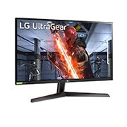 LG 27” UltraGear™ Full HD IPS 1ms (GtG) Gaming Monitor with NVIDIA® G-SYNC® Compatible, +15 degree side view, 27GN60R-B, thumbnail 3
