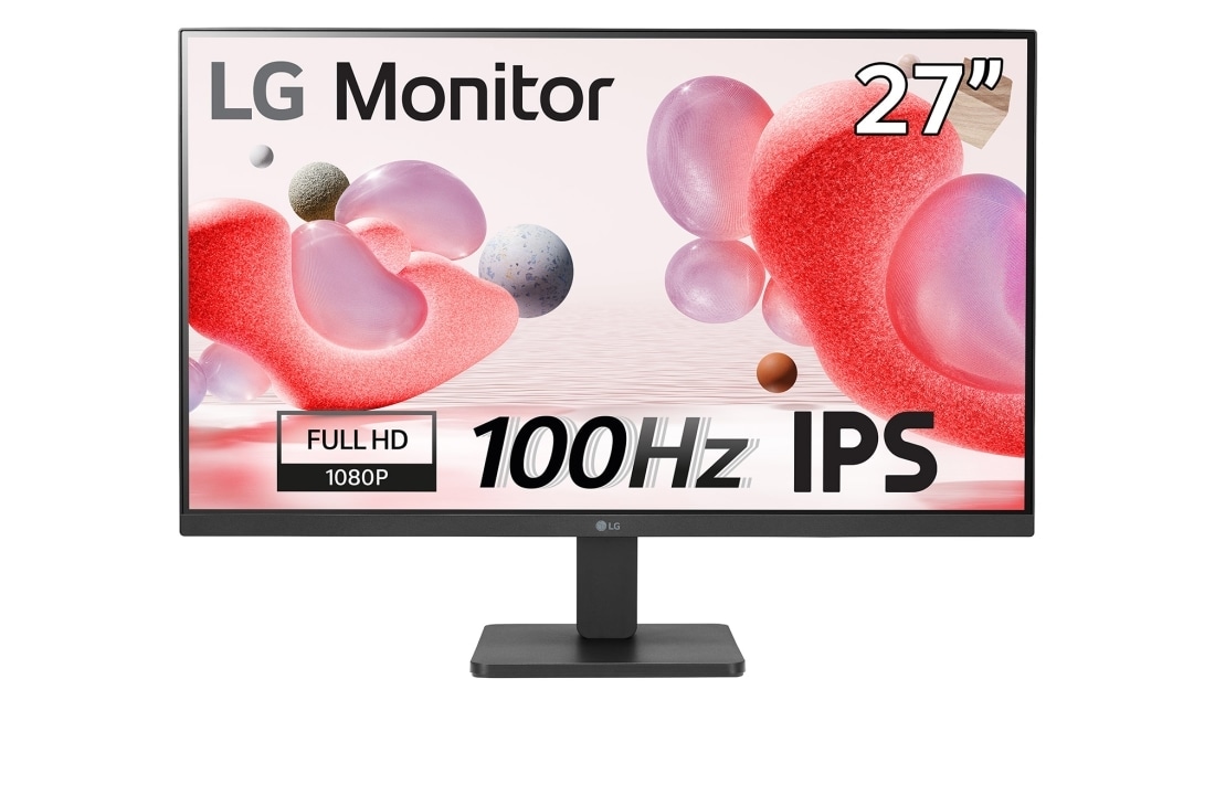 LG 27'' IPS Full HD monitor with AMD FreeSync™, front view, 27MR400-B