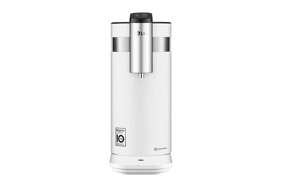 LG Tankless LG PuriCare™ Water Purifier with 3-stage filtration & Tankless Hot / Cold / Ambient, White , Front view and power on, WD515AN, thumbnail 0