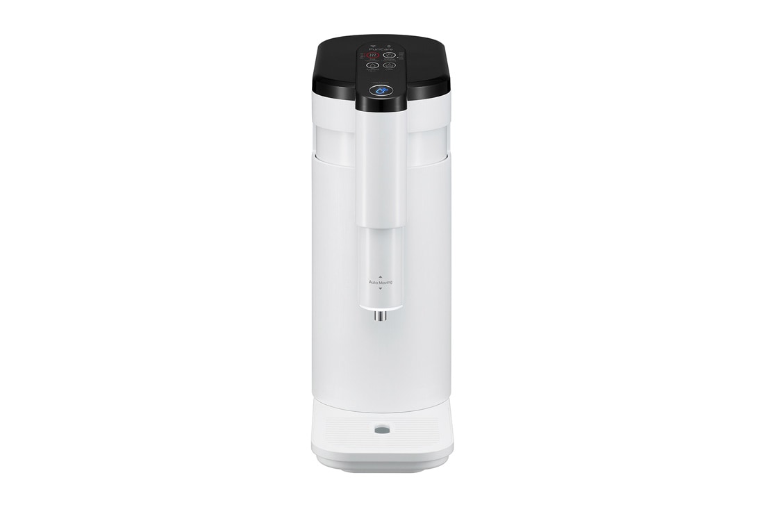 LG PuriCare™ Self-Service Tankless Water Purifier with 4-Stage Filtration Hot/ Ambient., White, front view, WD216AN