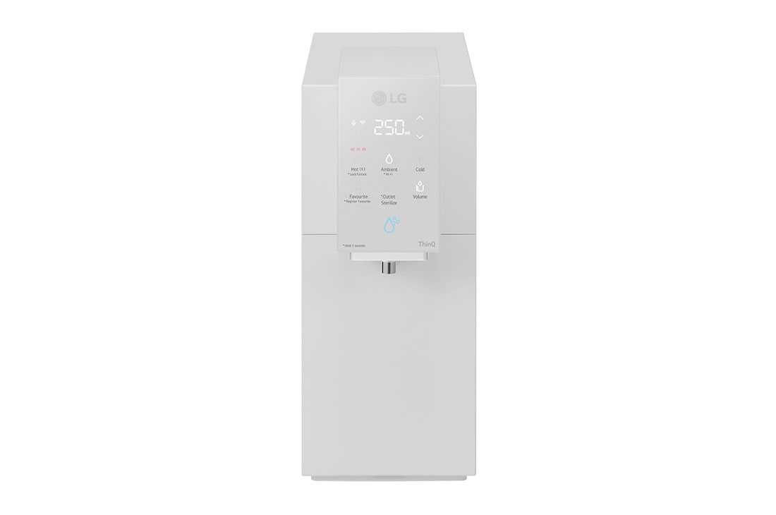LG PuriCare Objet Collection Water Purifier, Calming Pebble Grey, front view, WD518AN.AGYRLML, thumbnail 0