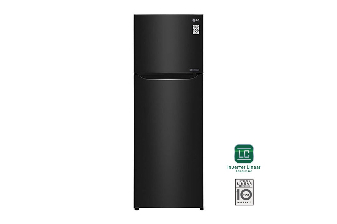 LG Nett 312L Top Freezer with DoorCooling+ &  Inverter Linear Compressor, Black Steel , GN-C372SXCC