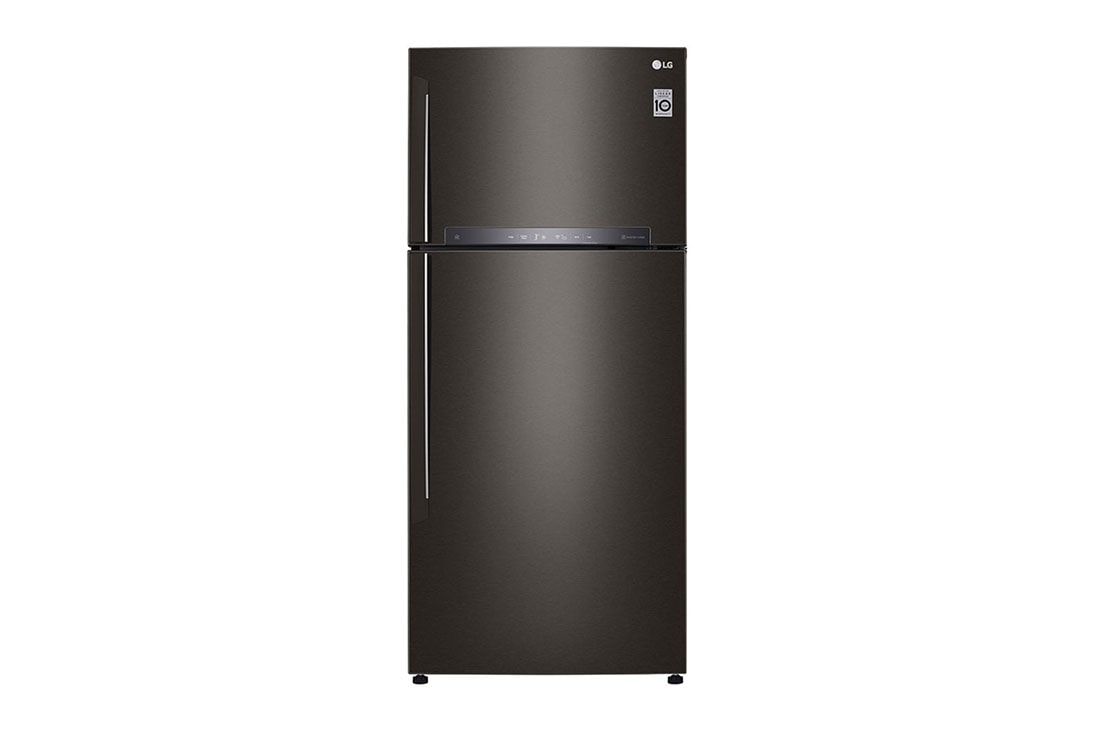 LG 547L Top Freezer Fridge in Black Metal Finish , GN-H702HXHC