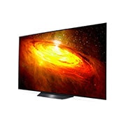 LG BX 65 inch 4K Smart OLED TV, 60 degree side view with infill image, OLED65BXPTA, thumbnail 3