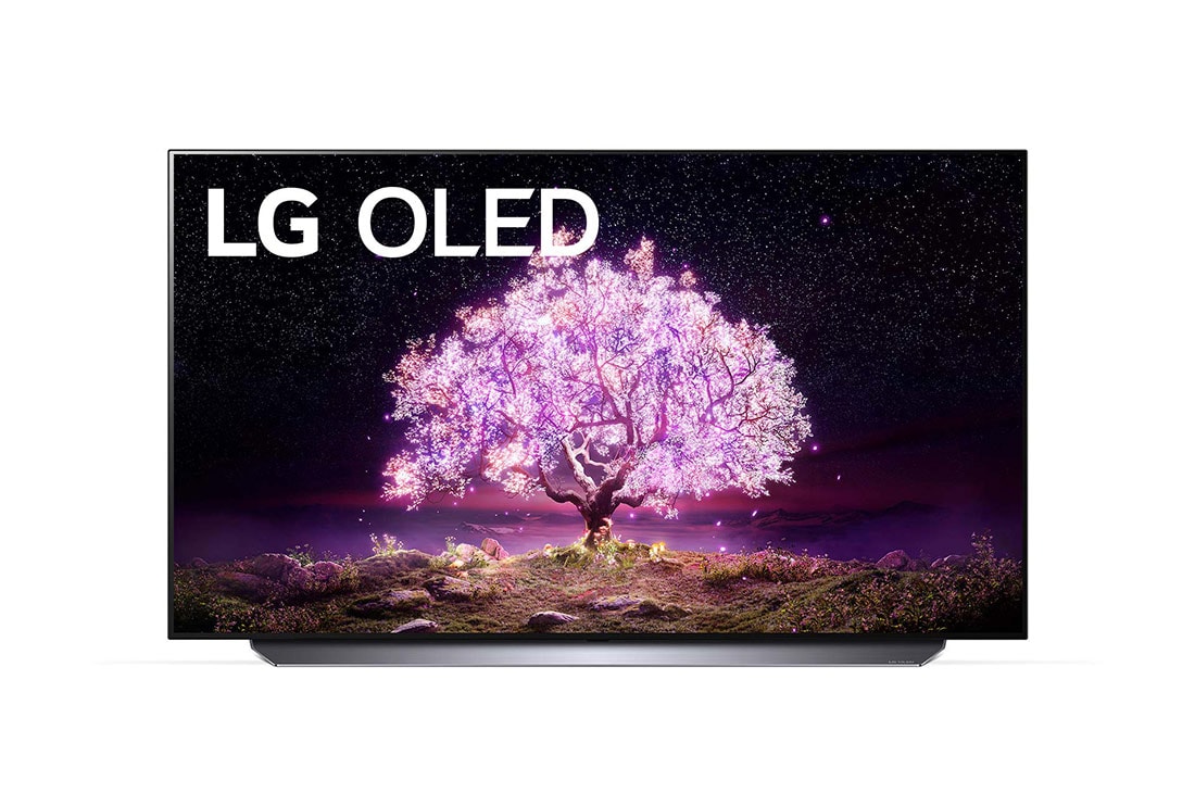 LG C1 55” 4K Smart SELF-LIT OLED TV with AI ThinQ® (2021), front view, OLED55C1PTB