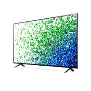 LG NANO80 55’’ 4K Smart NanoCell TV with AI ThinQ® (2021), 30 degree side view with infill image, 55NANO80TPA, thumbnail 3