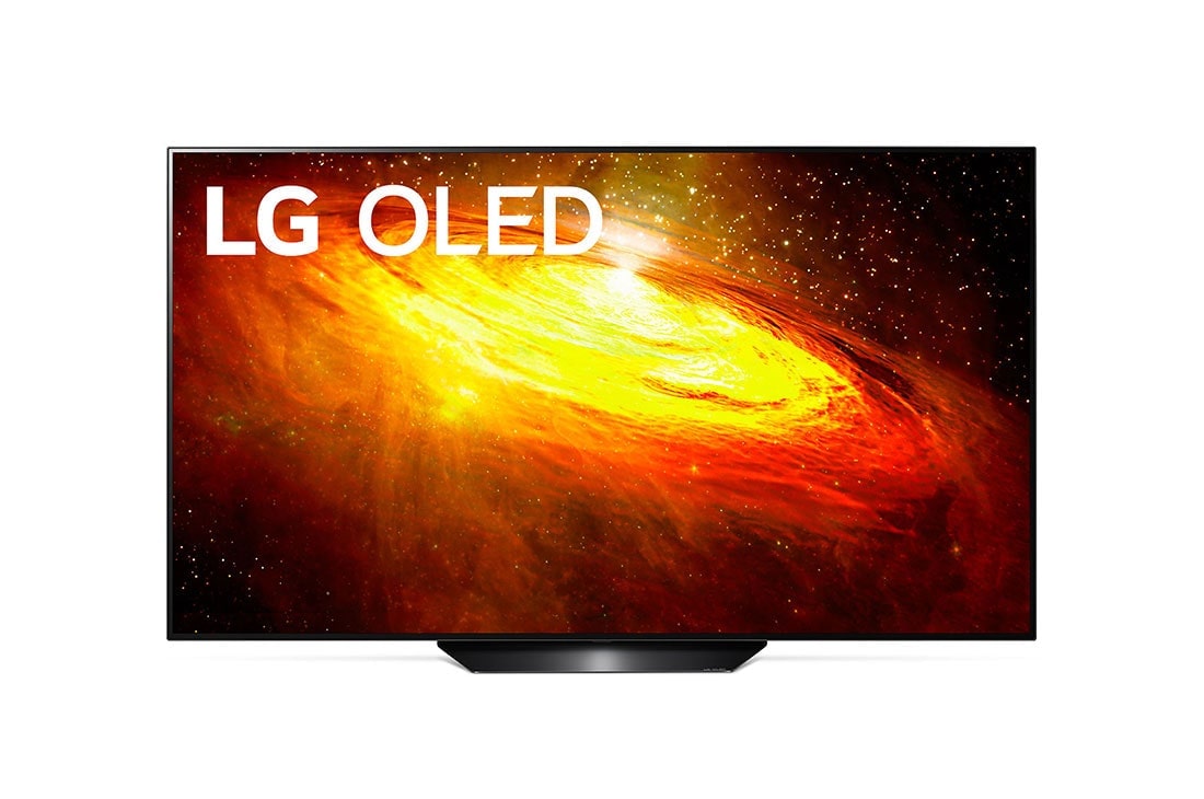 LG BX 55 inch 4K Smart OLED TV, Front view with infill image, OLED55BXPTA
