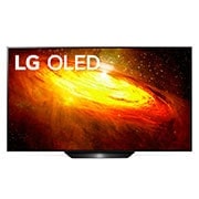 LG BX 55 inch 4K Smart OLED TV, Front view with infill image, OLED55BXPTA, thumbnail 1