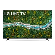 LG UP77 Series 50'' Smart UHD TV with AI ThinQ® (2021), front view with infill image, 50UP7750PTB, thumbnail 1