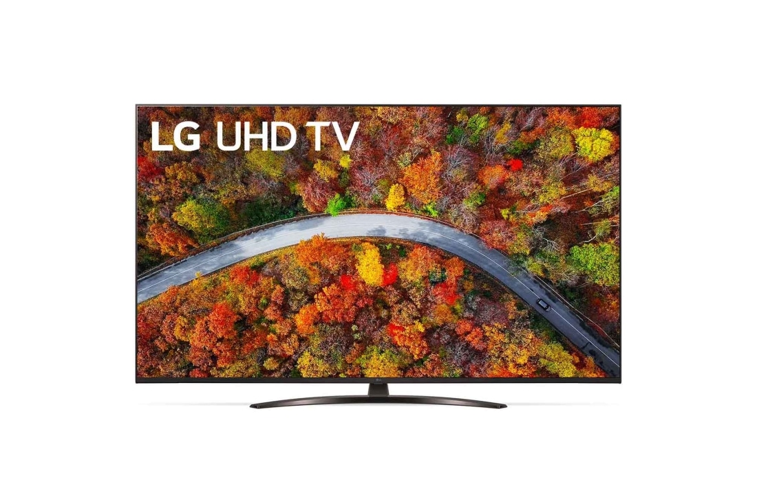 LG UP81 Series 65'' Smart UHD TV with AI ThinQ® (2021), front view with infill image, 65UP8100PTB