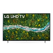 LG UP77 Series 75'' Smart UHD TV with AI ThinQ® (2021), front view with infill image, 75UP7750PTB, thumbnail 1