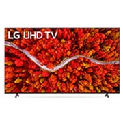 LG UP80 Series 86'' Smart UHD TV with AI ThinQ® (2021), front view with infill image, 86UP8000PTB, thumbnail 1