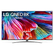 LG QNED99 86” 8K Smart QNED MiniLED TV with AI ThinQ (2021), A front view of the LG QNED TV, 86QNED99TPB, thumbnail 1