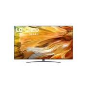 LG QNED91 65” 4K Smart QNED MiniLED TV with AI ThinQ (2021), A front view of the LG QNED TV, 65QNED91TPA, thumbnail 1