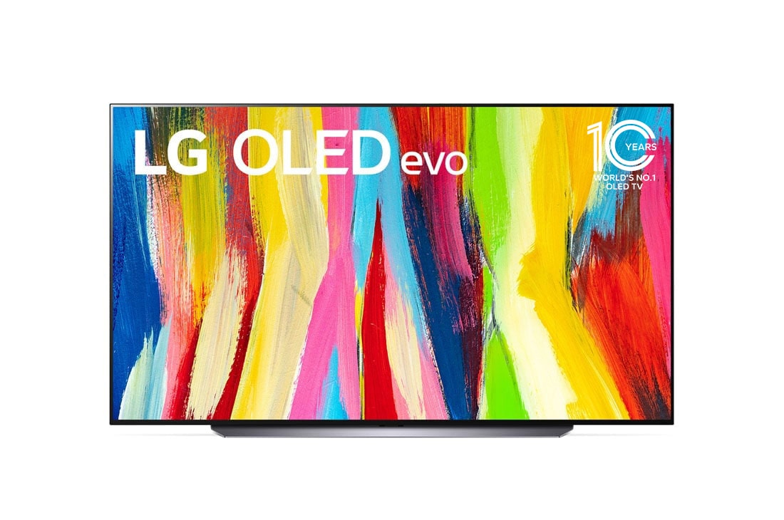 LG 83 Inch C2 Series 4K Smart SELF-LIT OLED evo TV with AI ThinQ® (2022), Front view , OLED83C2PSA
