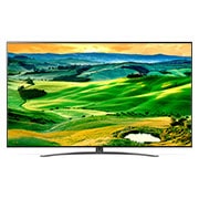 LG QNED81 86” 4K Smart QNED TV with AI ThinQ (2022), front view with infill image, 86QNED81SQA, thumbnail 3