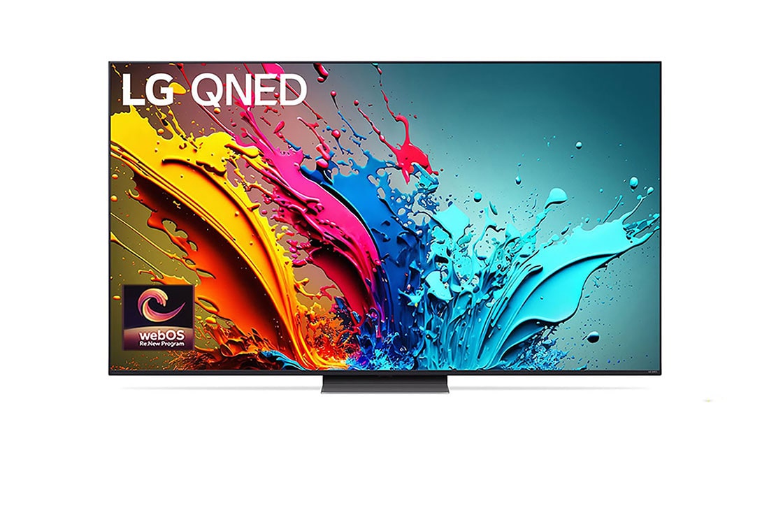 LG QNED86 Full-Array LED AI TV 86 inch 120Hz HDR10 4K UHD (2024) , Front view of QNED86 with LG QNED, and 2024 on screen, 86QNED86TSA