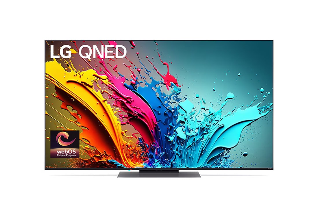 LG QNED86 Full-Array LED AI TV 55 inch 120Hz HDR10 4K UHD (2024) , Front view with webos , 55QNED86TSA