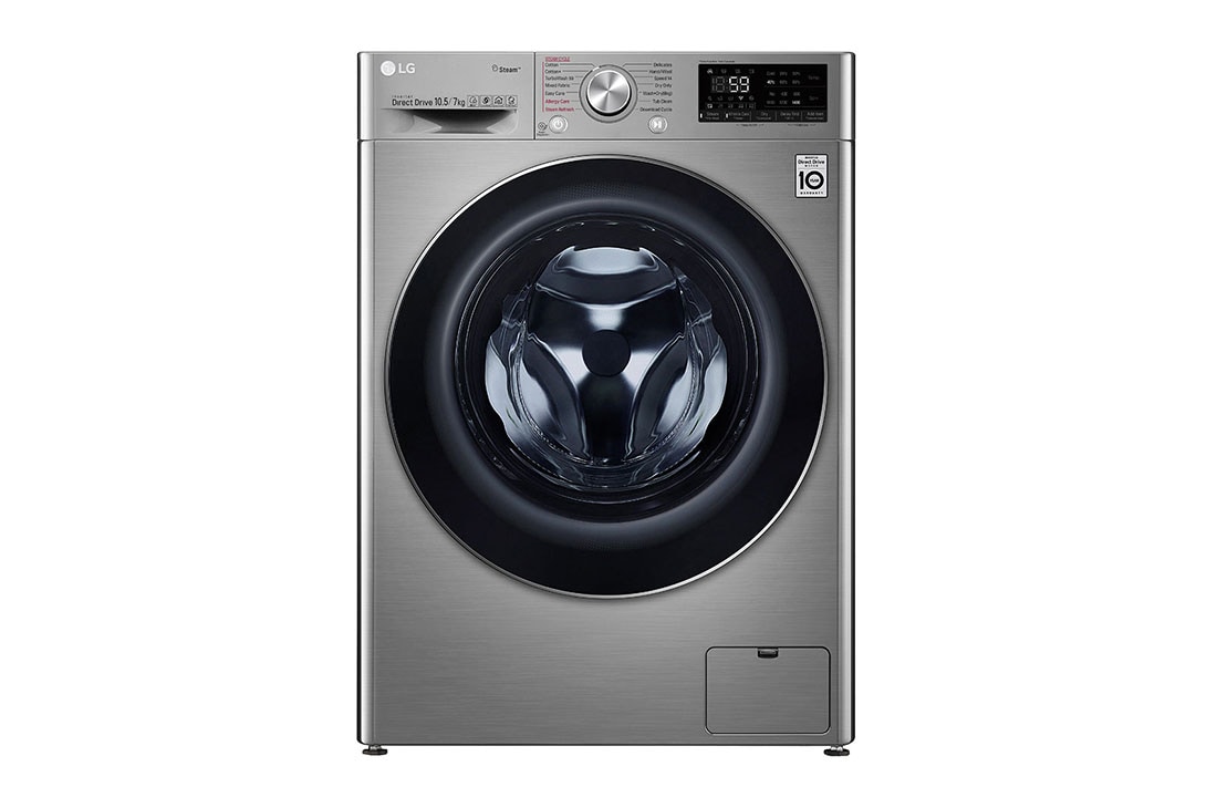 LG 10.5/7kg Front Load Washer Dryer with AI Direct Drive™ and Steam+™, FV1450H3V