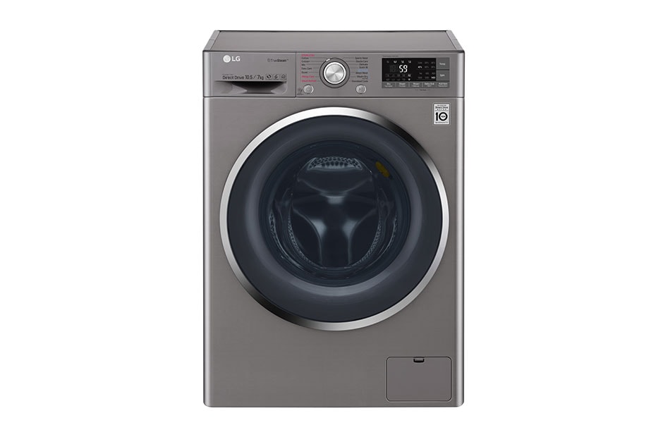 LG Twinwash, 10.5/7 kg Washer Dryer Combo With TrueSteam™ + 2 kg Mini Washer , TWC1450H2E
