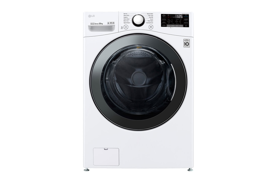 LG 20kg Front Load Washer with 6motion Direct Drive, TurboWash™, Front, F2720SVRW