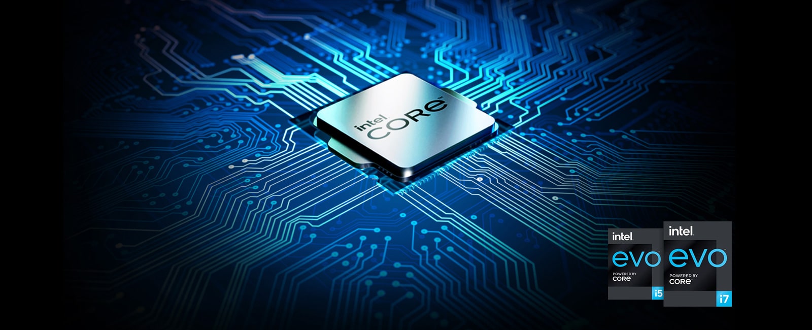 Het toont de Intel® Core™ chip.