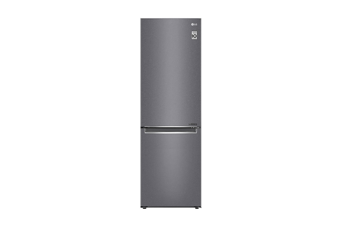 LG Door Cooling+ | 341L inhoud | Total no frost | Smart Inverter Compressor | Groter koel & vriesvak | 36dB – Stilste koelkast, Front View, GBB61DSJMN