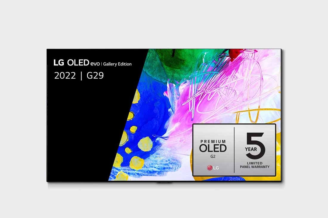 LG 55'' G2 OLED evo Gallery Edition, Front view with infill image, OLED55G29LA