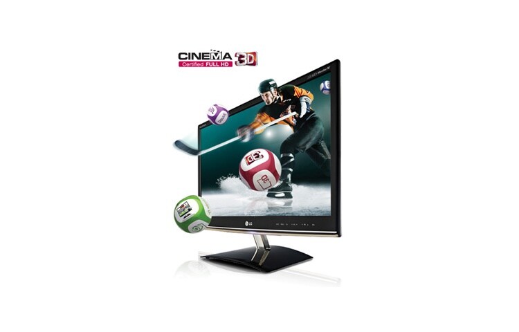 LG 23'' Monitor TV, met Certified Flicker-free, Crosstalk-free, Ultimate 3D Brightness, 2D to 3D Conversion., DM2350D