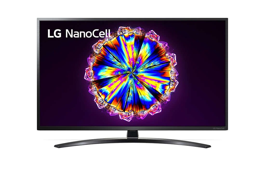 LG 4K NanoCell TV, vista frontal com imagem infill, 75NANO796NF