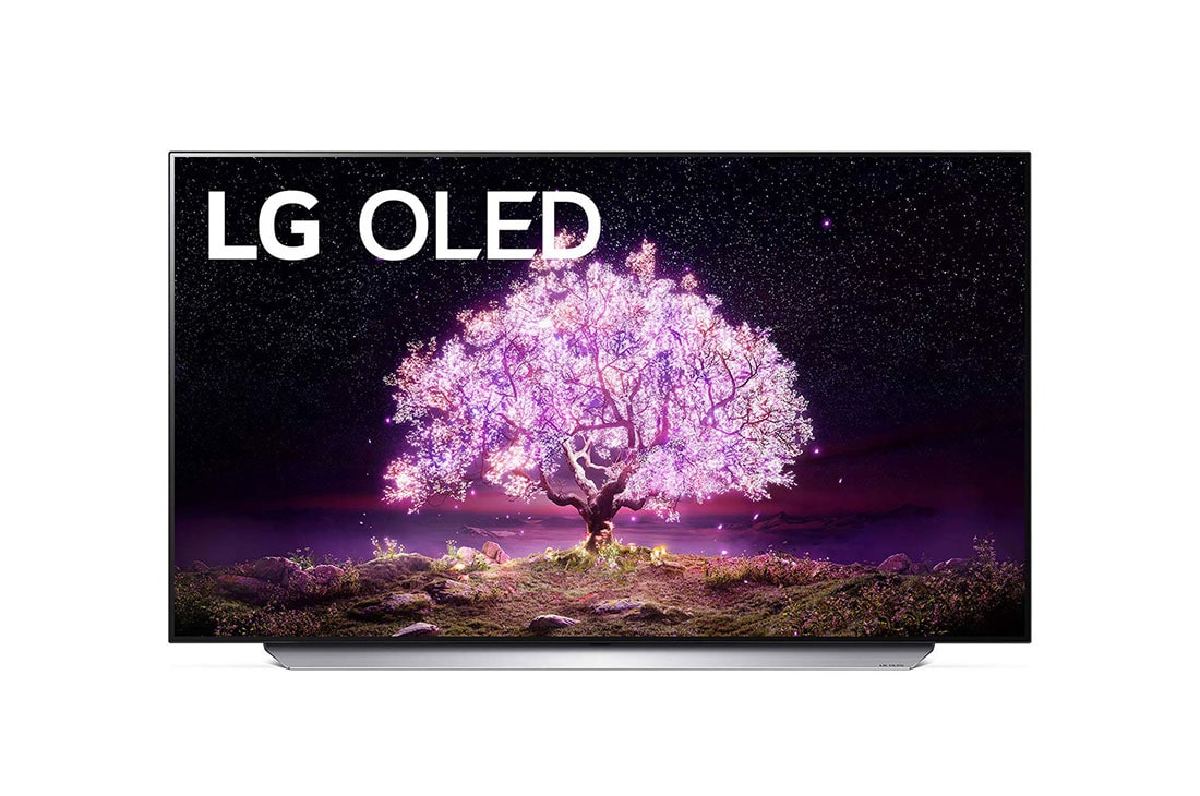 LG C1 48 inch 4K Smart OLED TV, front view, OLED48C16LA