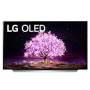 LG C1 48 inch 4K Smart OLED TV, front view, OLED48C16LA, thumbnail 1