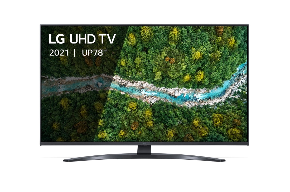 LG UP78 43inch 4K Smart UHD TV, Vooraanzicht van de LG UHD TV, 43UP78006LB
