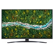 LG UP78 43inch 4K Smart UHD TV, vooraanzicht met invulbeeld, 43UP78006LB, thumbnail 2