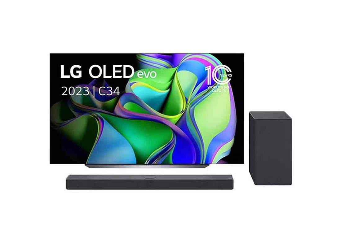 LG OLED65C34LA & DSC9S Soundbar, OLED65C34LA.DSC9S, OLED65C34LA.DSC9S