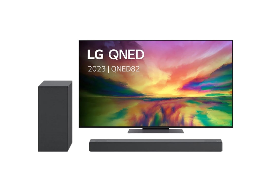 LG QNED 82R 65 inch 4K Smart TV & DS75Q Soundbar, 65QNED826RE.DS75Q